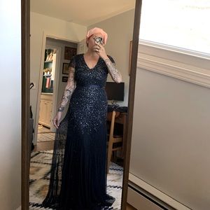 Blue sequin dress